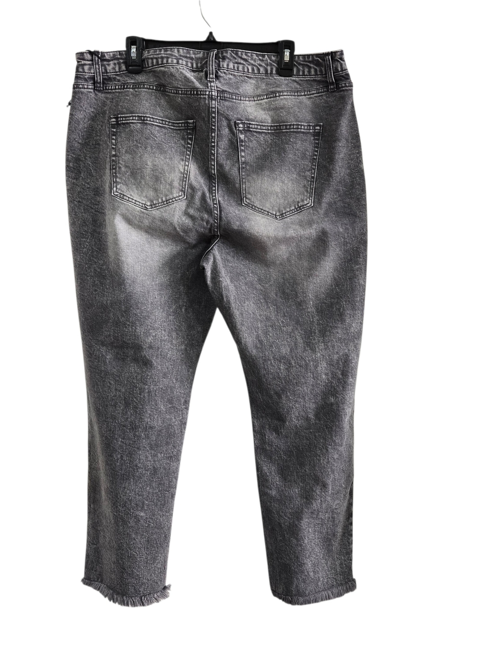 Juicy Couture Venice Gray Marble Wash Women’s Straight Leg Jeans 20W New - Picture 2 of 9